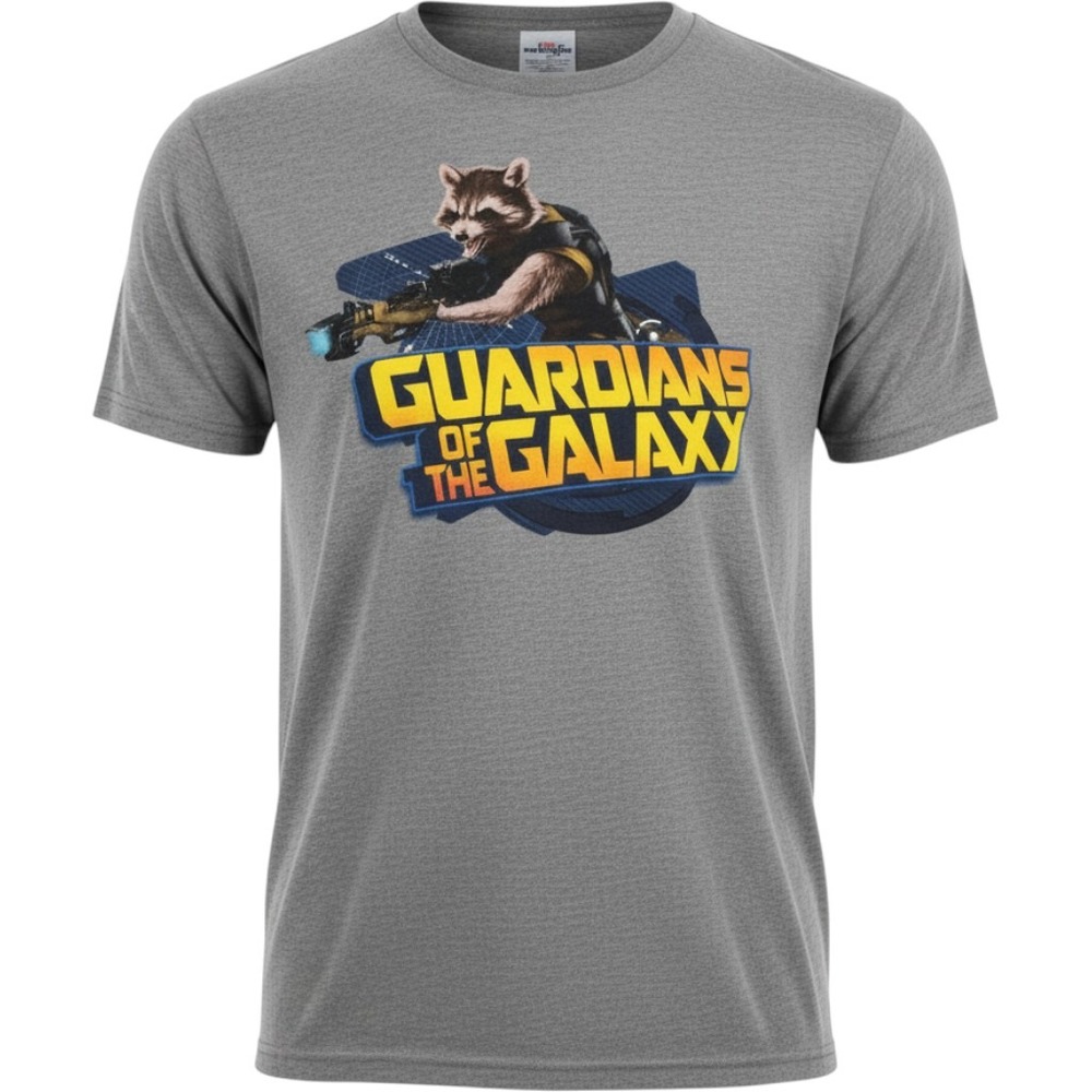We Love Fine Marvel Guardians of the Galaxy Rocket Raccoon Gray T-Shirt Small